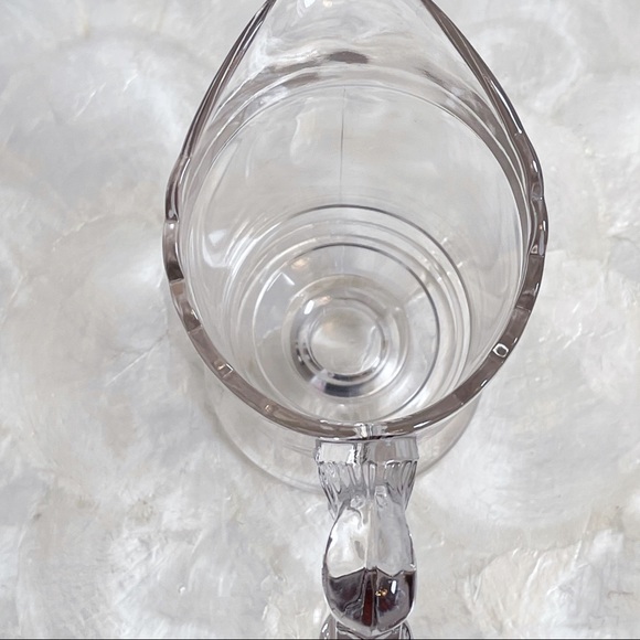 Vintage Scalloped Edge Clear Glass Mini Pitcher - Picture 13 of 16